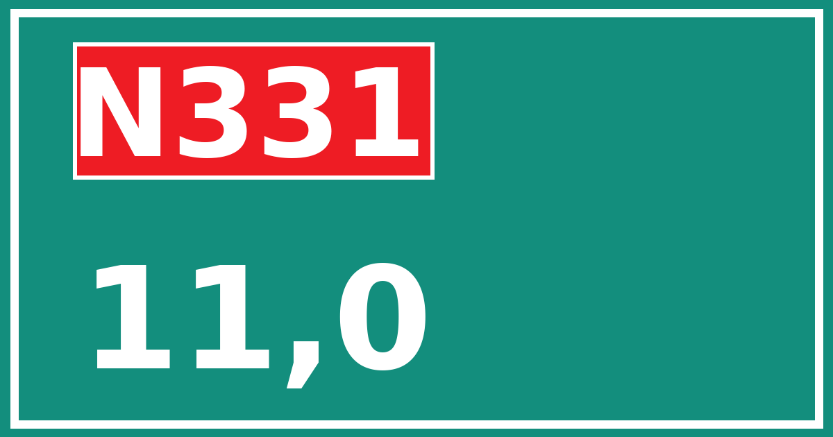 Hectometerbord N331 11,0