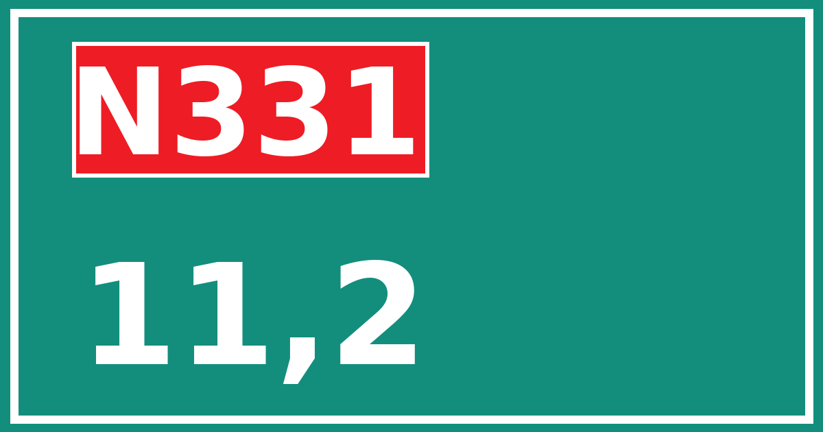 Hectometerbord N331 11,2
