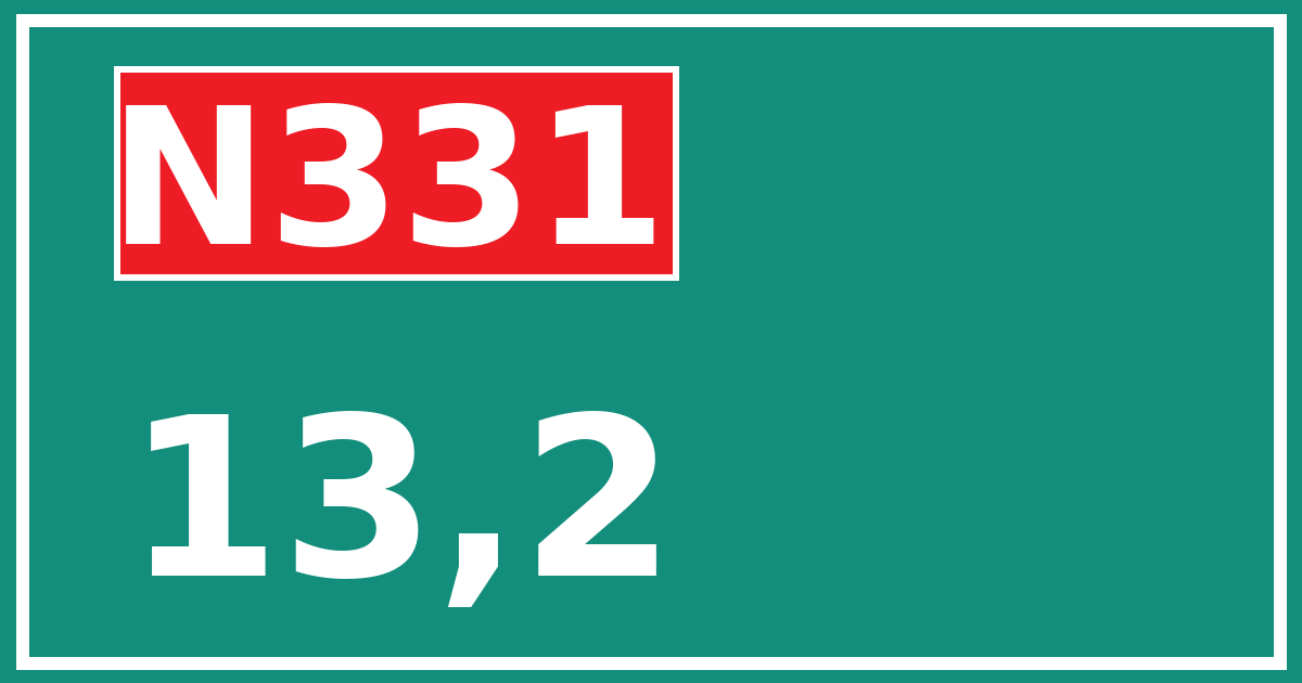 Hectometerbord N331 13,2