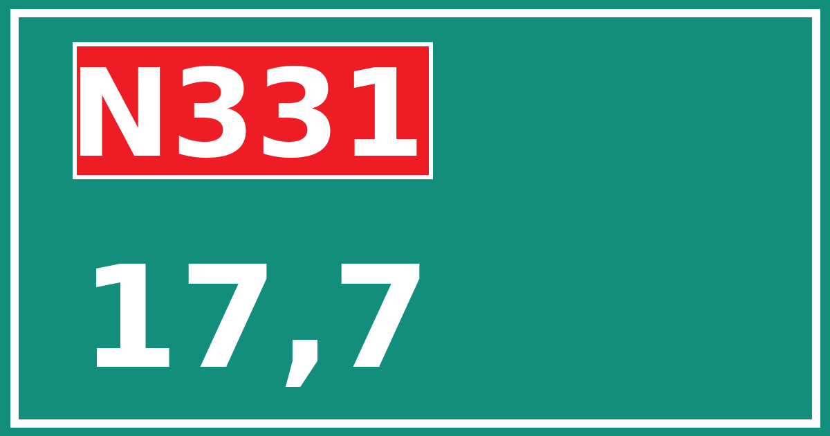 Hectometerbord N331 17,7