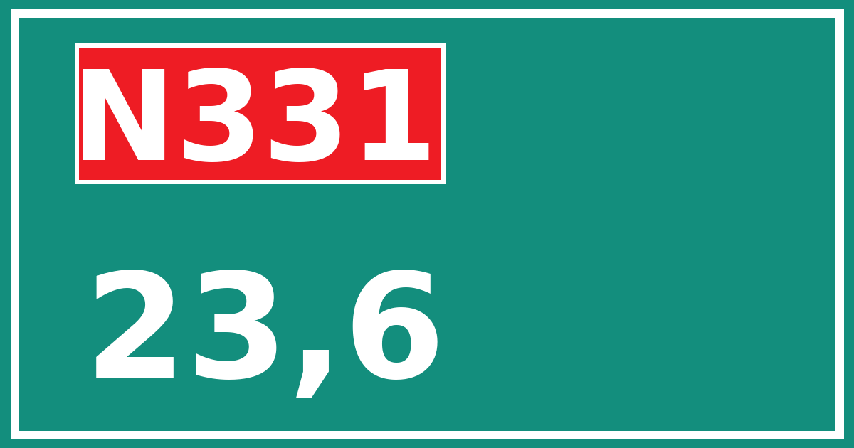Hectometerbord N331 23,6