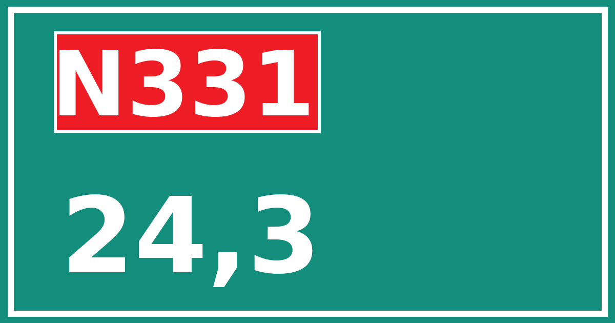 Hectometerbord N331 24,3