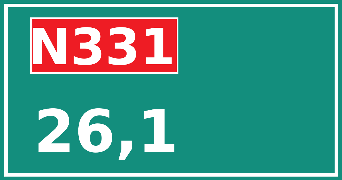 Hectometerbord N331 26,1