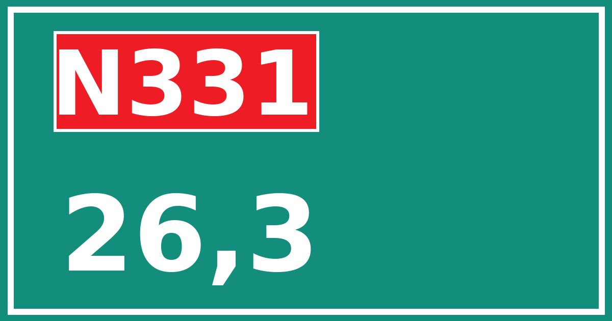 Hectometerbord N331 26,3