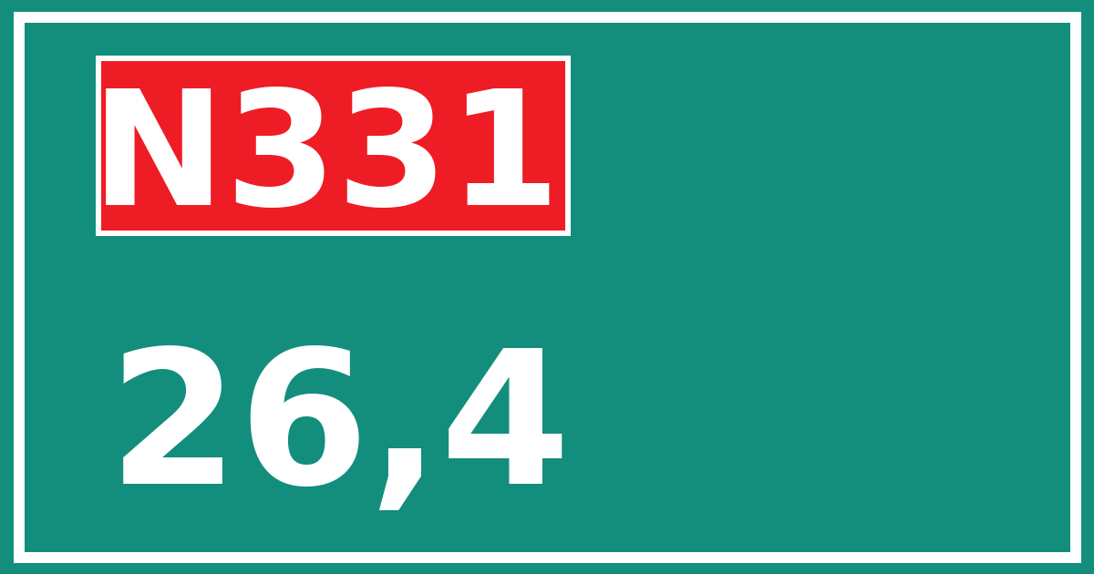 Hectometerbord N331 26,4
