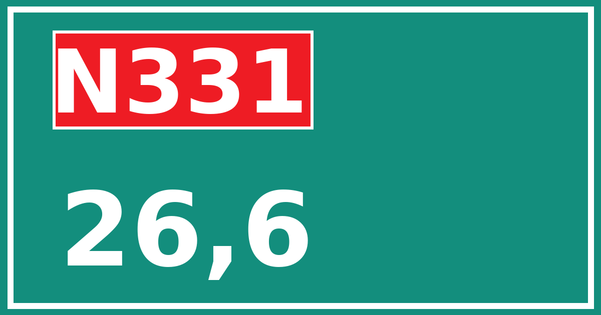 Hectometerbord N331 26,6