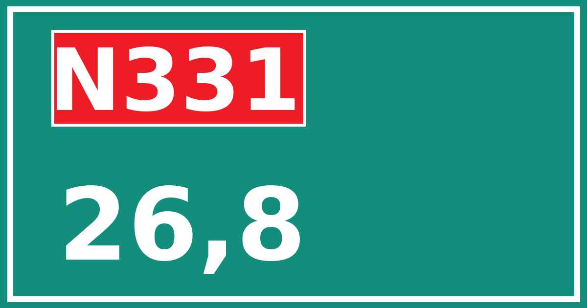 Hectometerbord N331 26,8