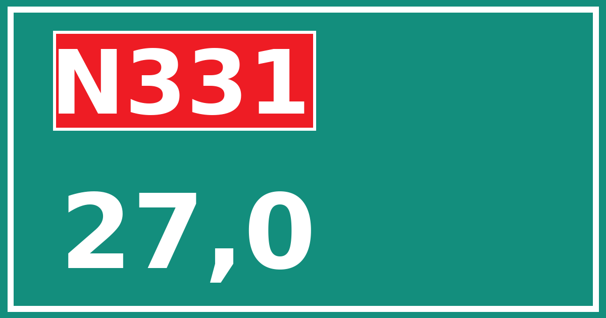 Hectometerbord N331 27,0