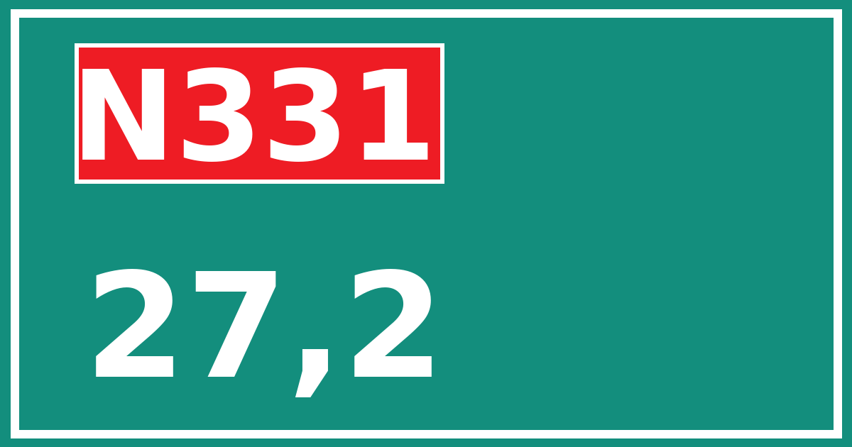 Hectometerbord N331 27,2