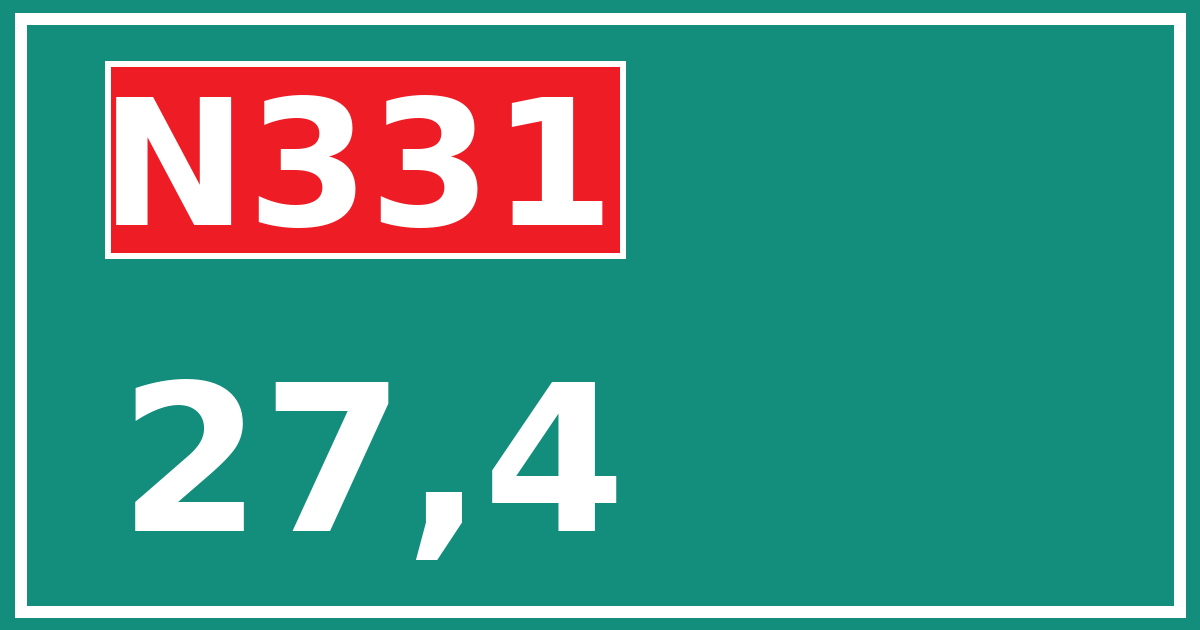 Hectometerbord N331 27,4
