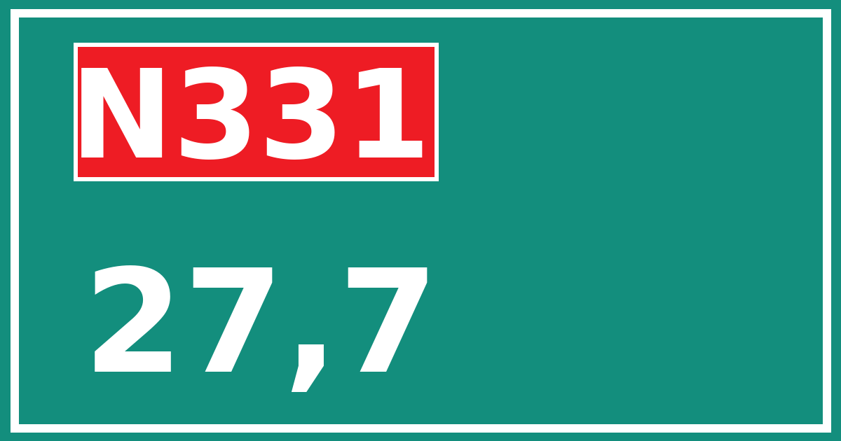 Hectometerbord N331 27,7