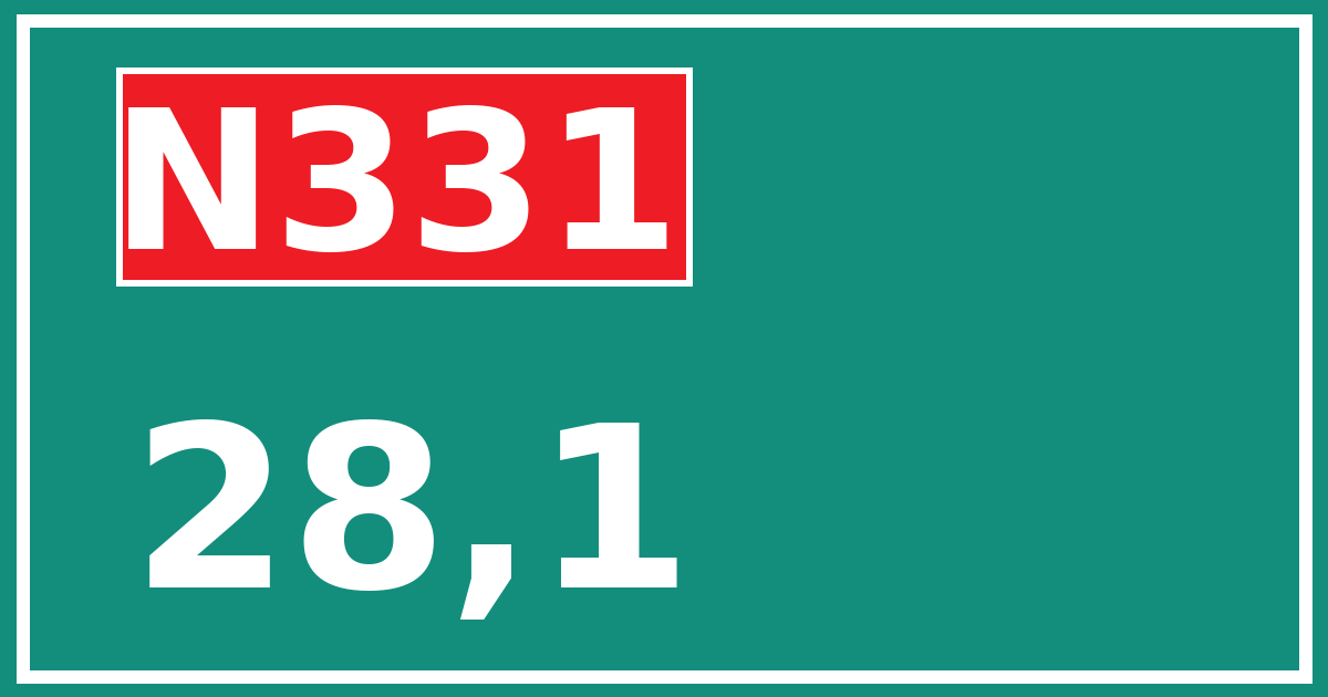 Hectometerbord N331 28,1