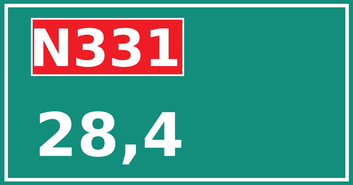 Hectometerbord N331 28,4