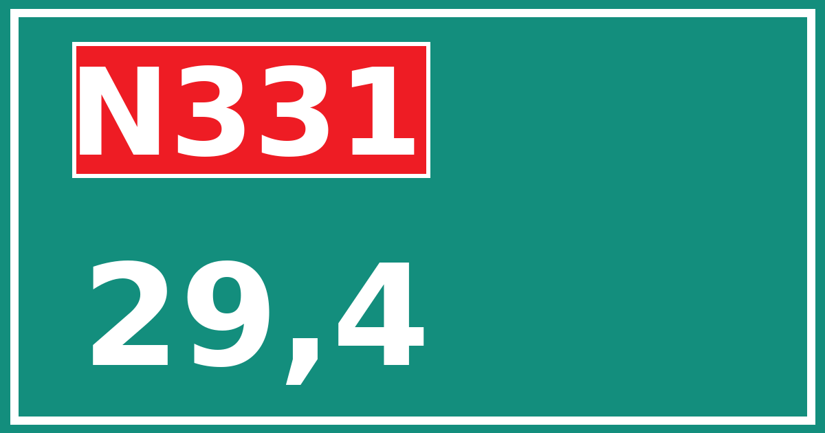 Hectometerbord N331 29,4