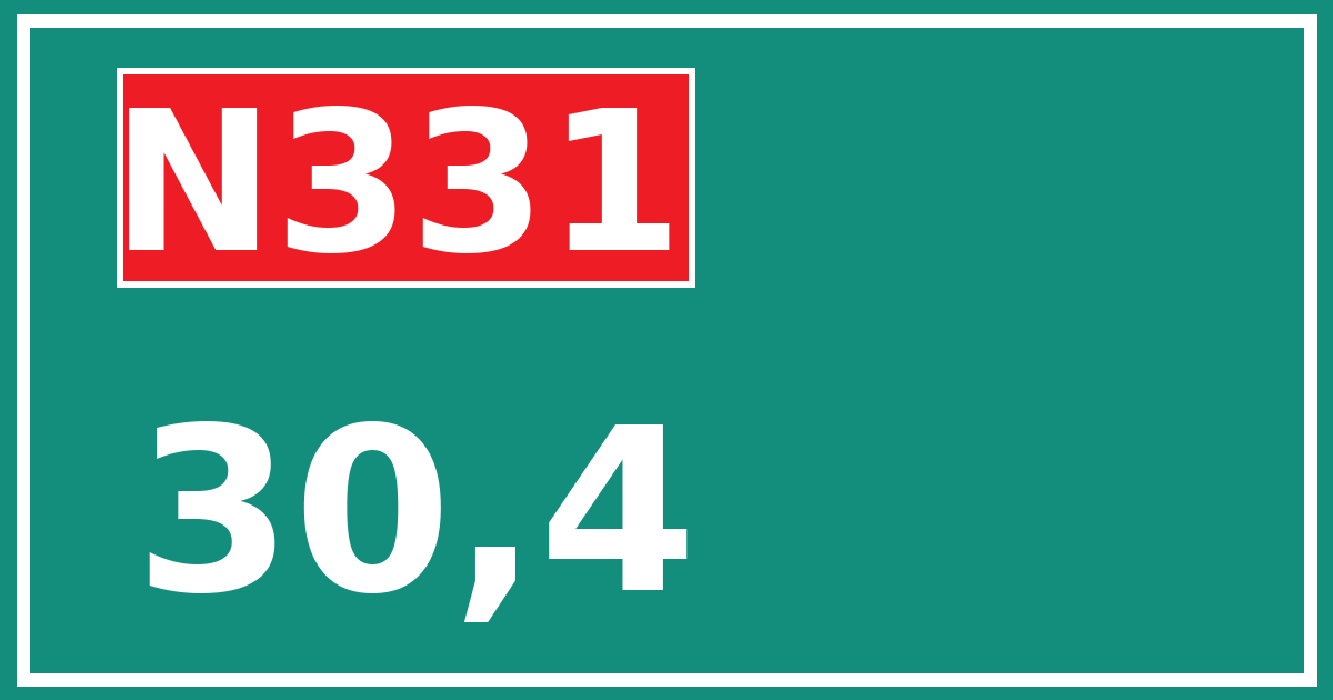Hectometerbord N331 30,4