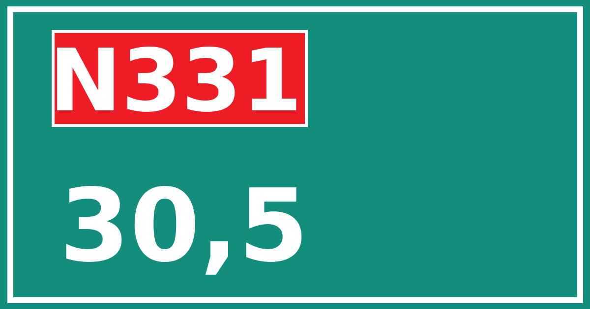 Hectometerbord N331 30,5