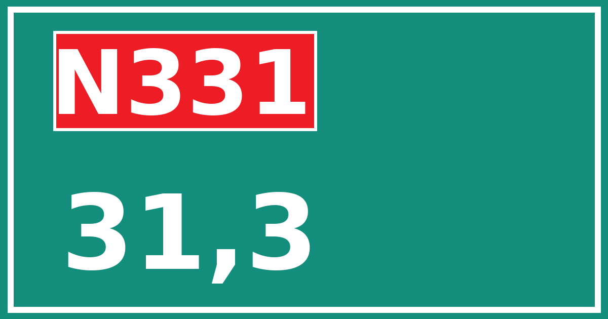 Hectometerbord N331 31,3