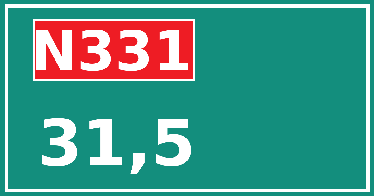 Hectometerbord N331 31,5
