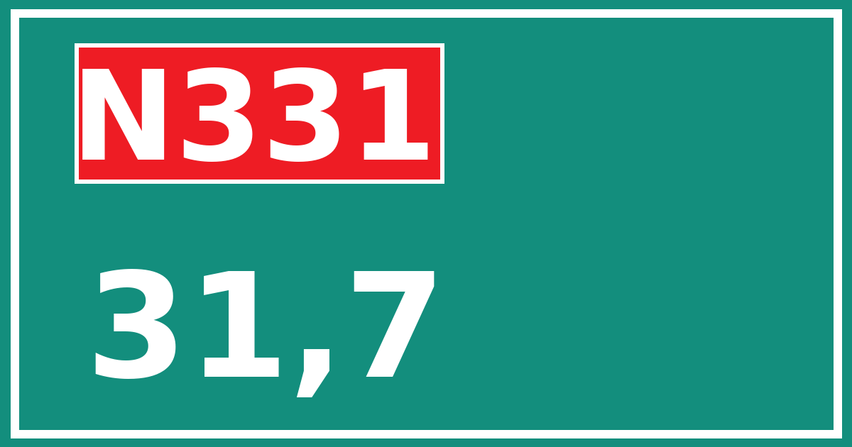 Hectometerbord N331 31,7