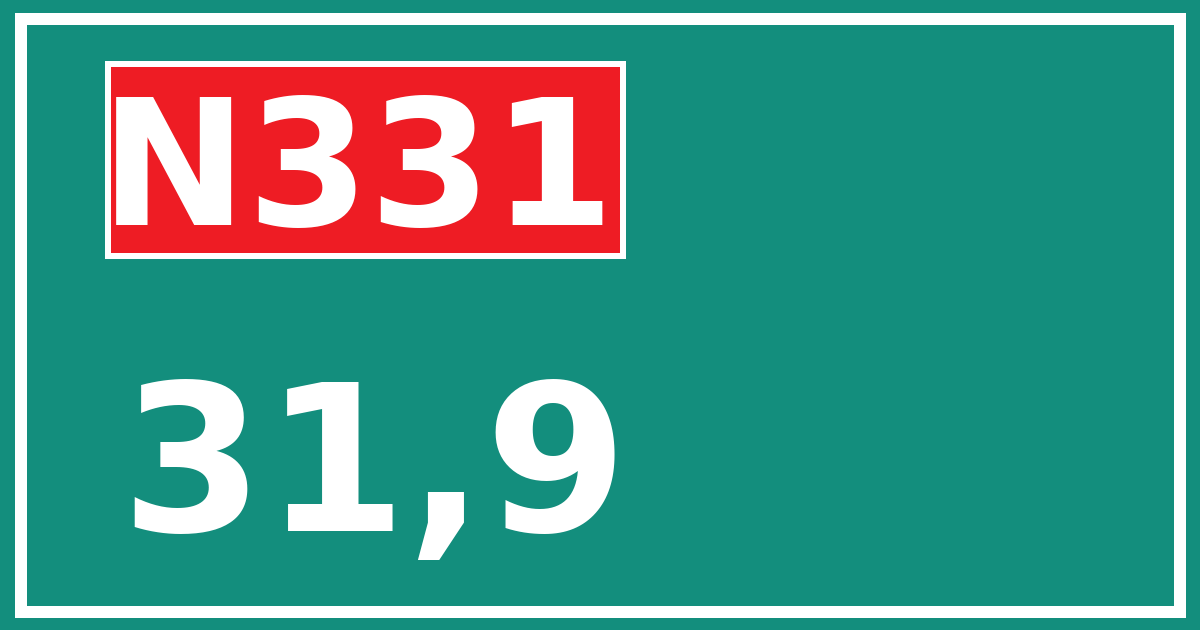 Hectometerbord N331 31,9