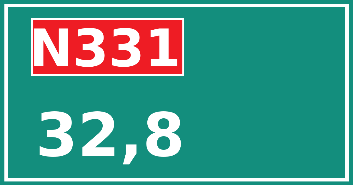 Hectometerbord N331 32,8