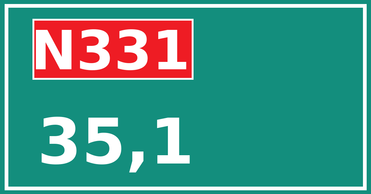 Hectometerbord N331 35,1
