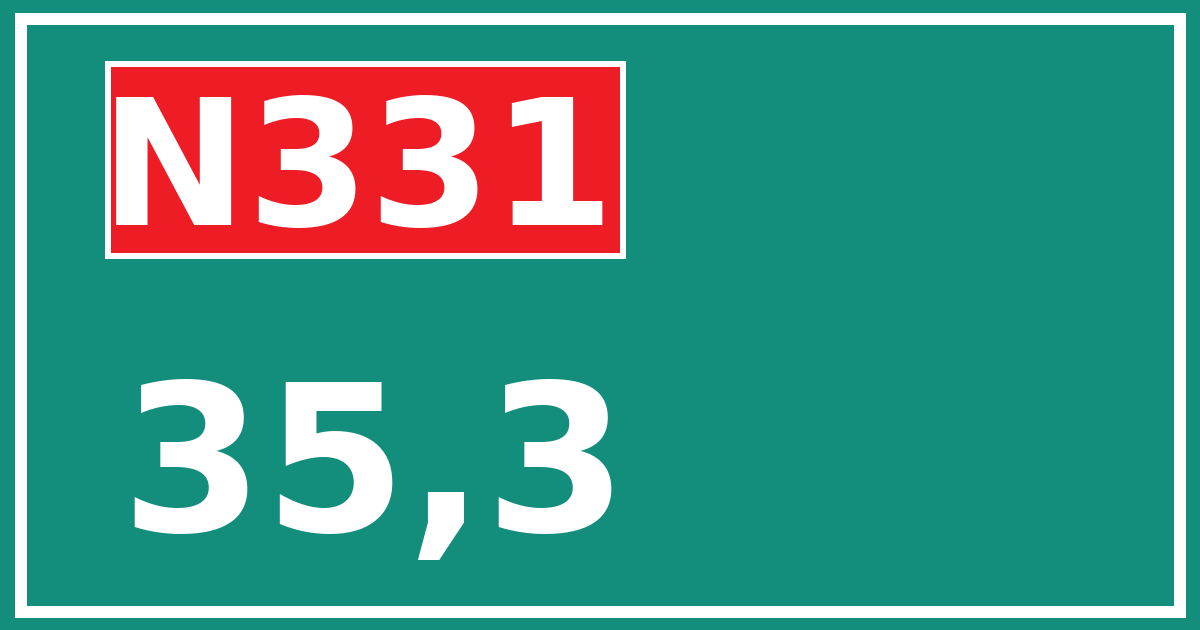 Hectometerbord N331 35,3