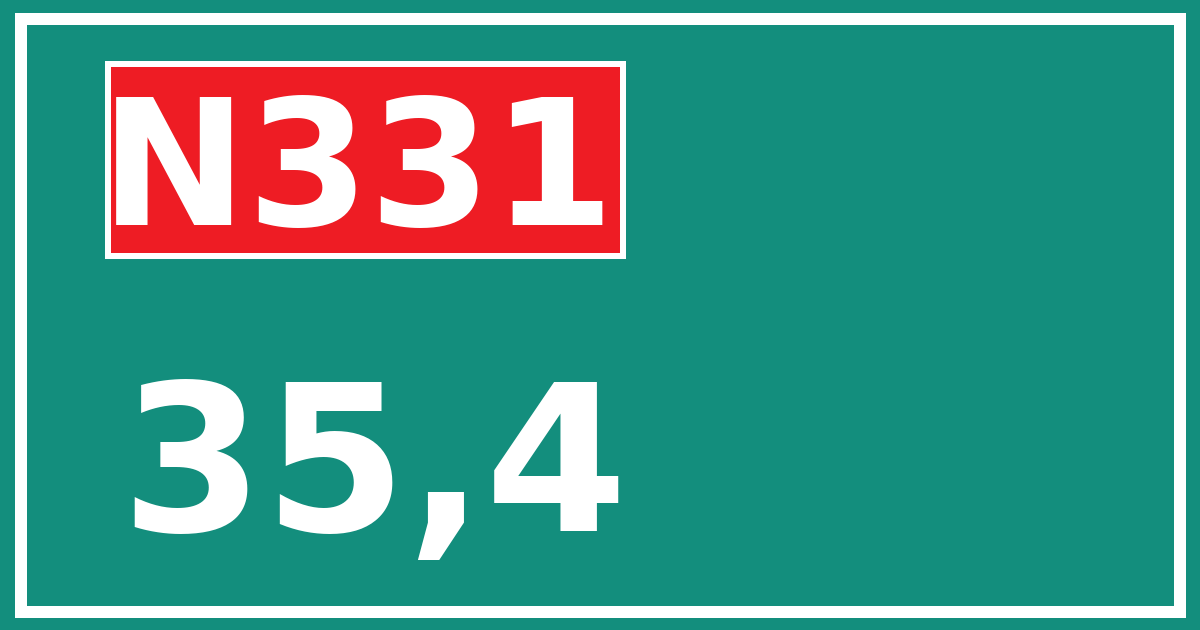 Hectometerbord N331 35,4
