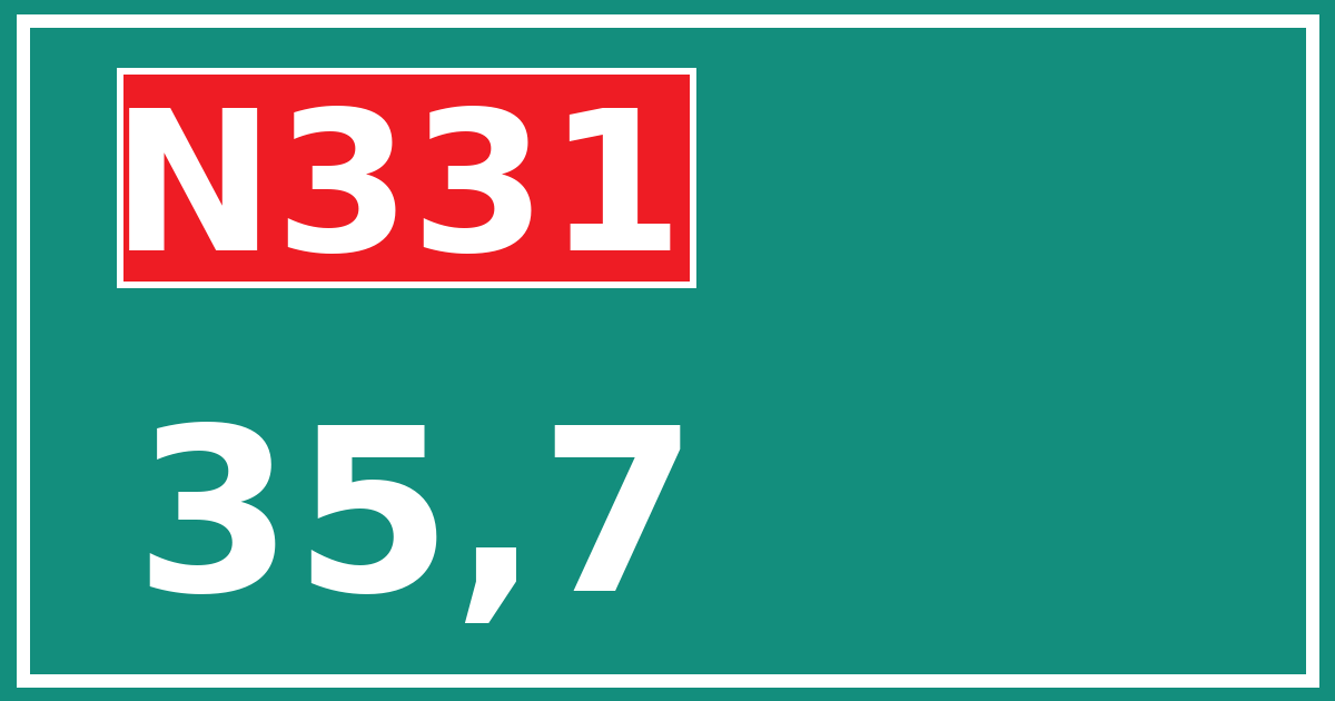 Hectometerbord N331 35,7