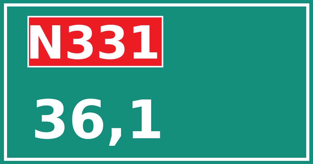 Hectometerbord N331 36,1