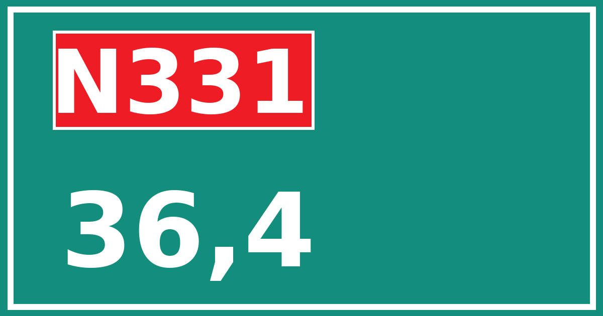 Hectometerbord N331 36,4