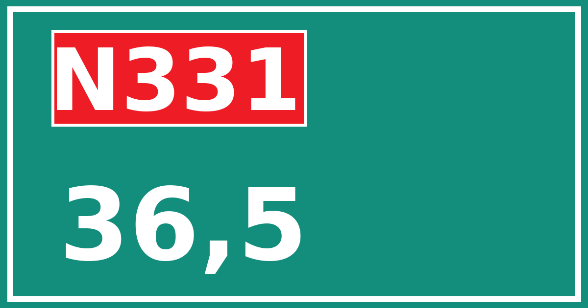 Hectometerbord N331 36,5