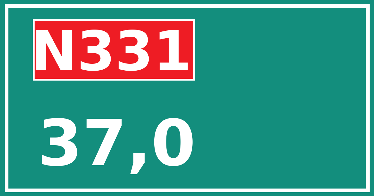 Hectometerbord N331 37,0