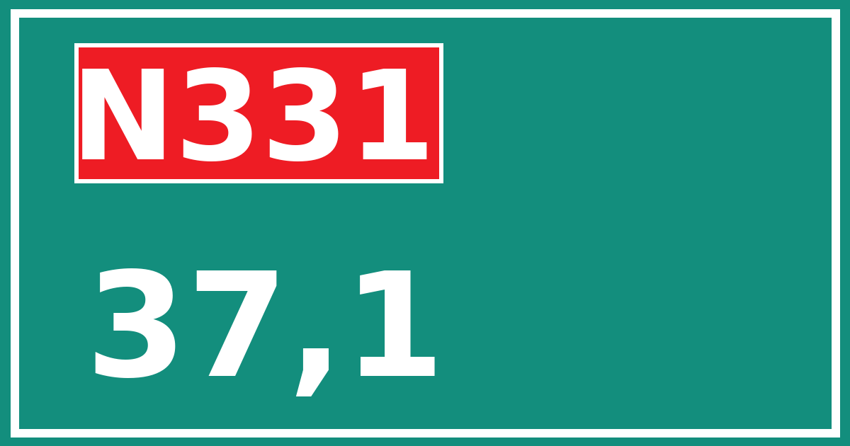 Hectometerbord N331 37,1