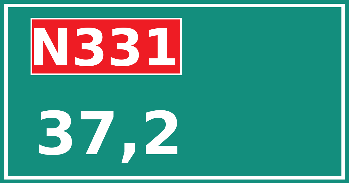 Hectometerbord N331 37,2