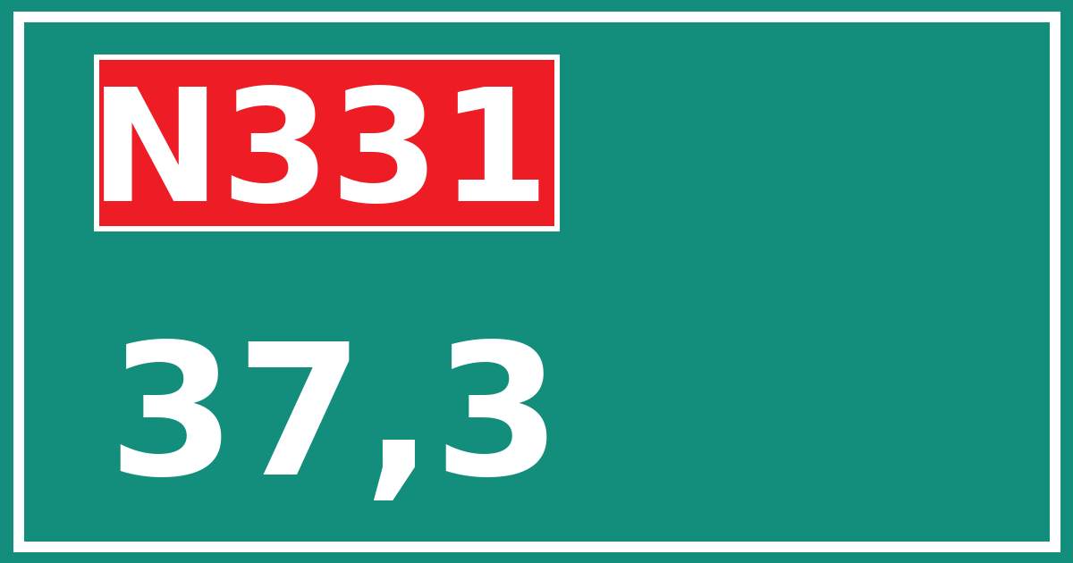Hectometerbord N331 37,3