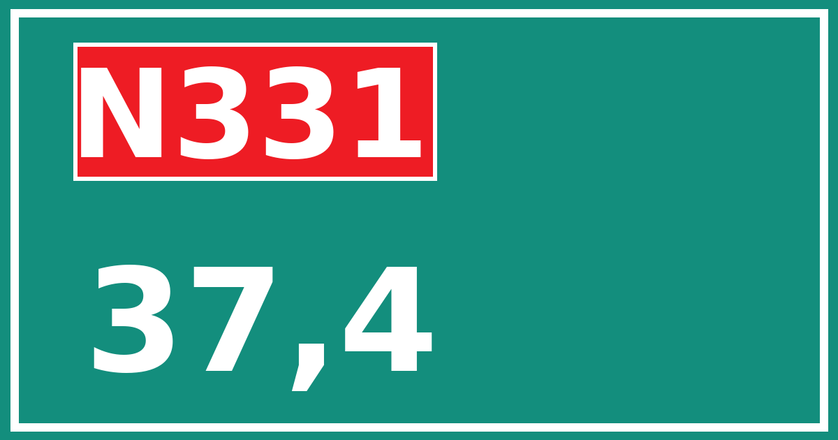 Hectometerbord N331 37,4