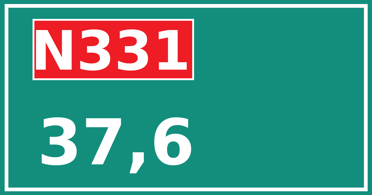Hectometerbord N331 37,6