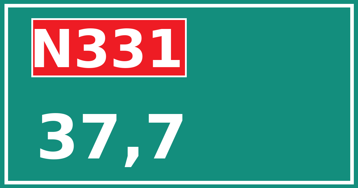 Hectometerbord N331 37,7