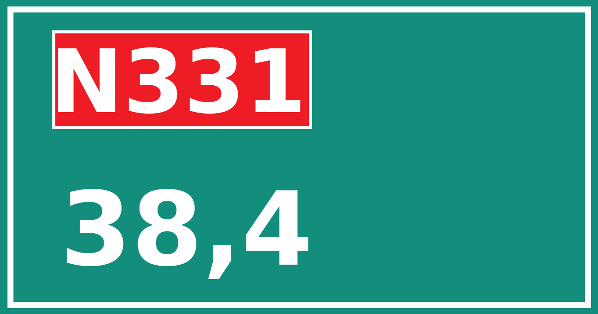 Hectometerbord N331 38,4