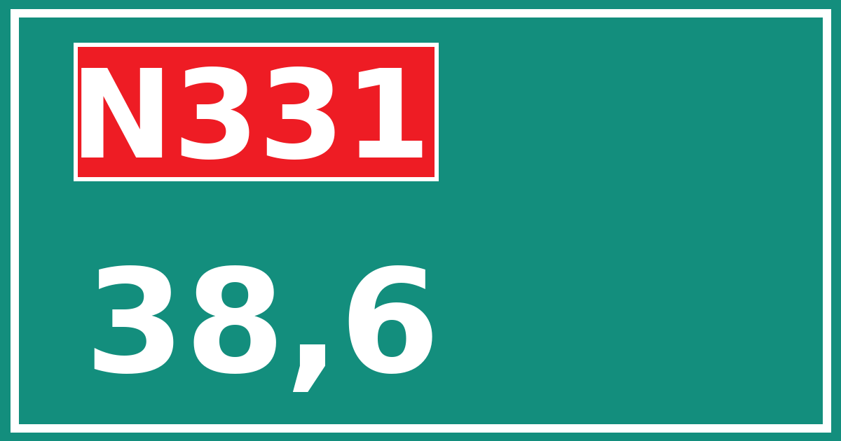 Hectometerbord N331 38,6