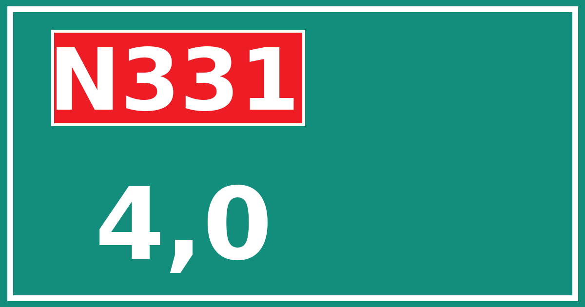 Hectometerbord N331 4,0