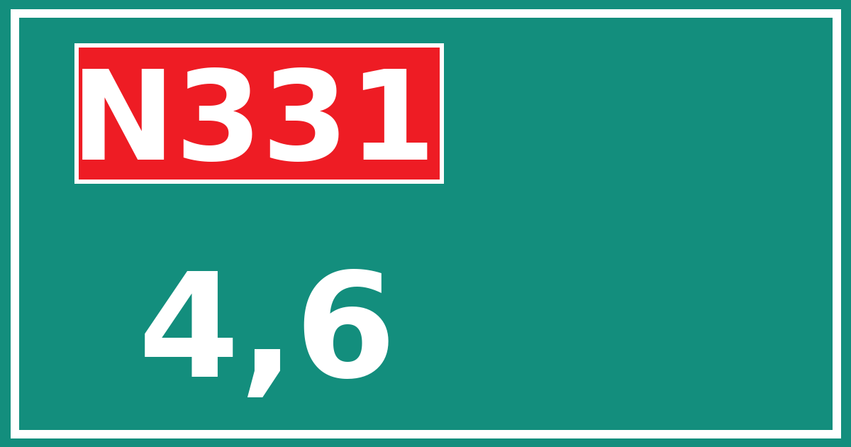 Hectometerbord N331 4,6