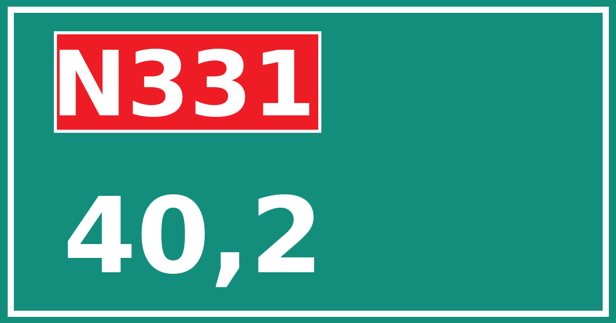 Hectometerbord N331 40,2