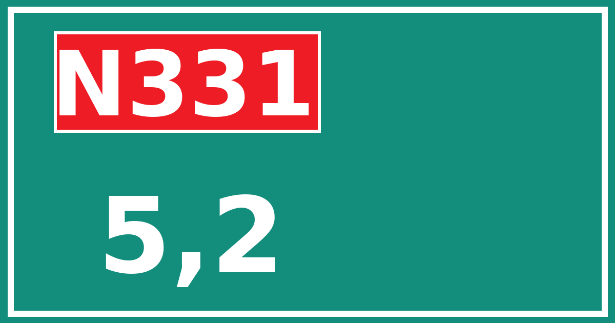 Hectometerbord N331 5,2