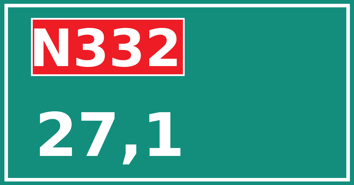 Hectometerbord N332 27,1