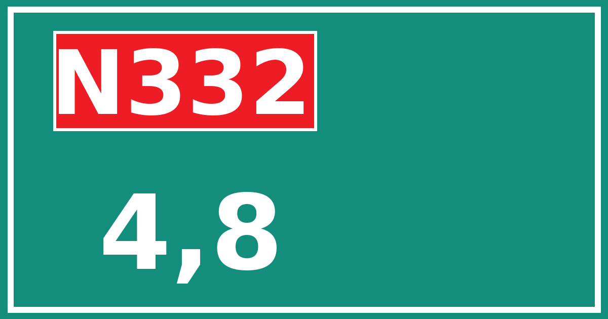 Hectometerbord N332 4,8