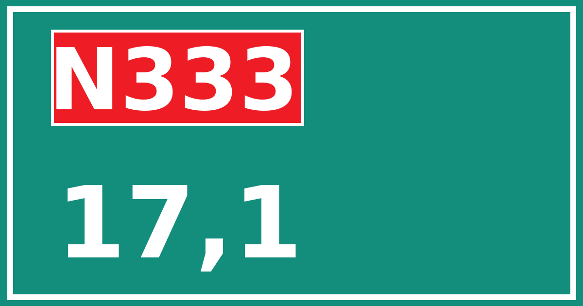 Hectometerbord N333 17,1