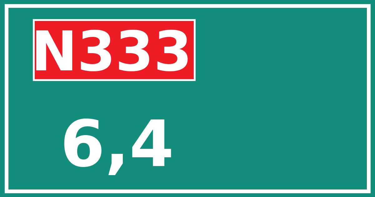 Hectometerbord N333 6,4