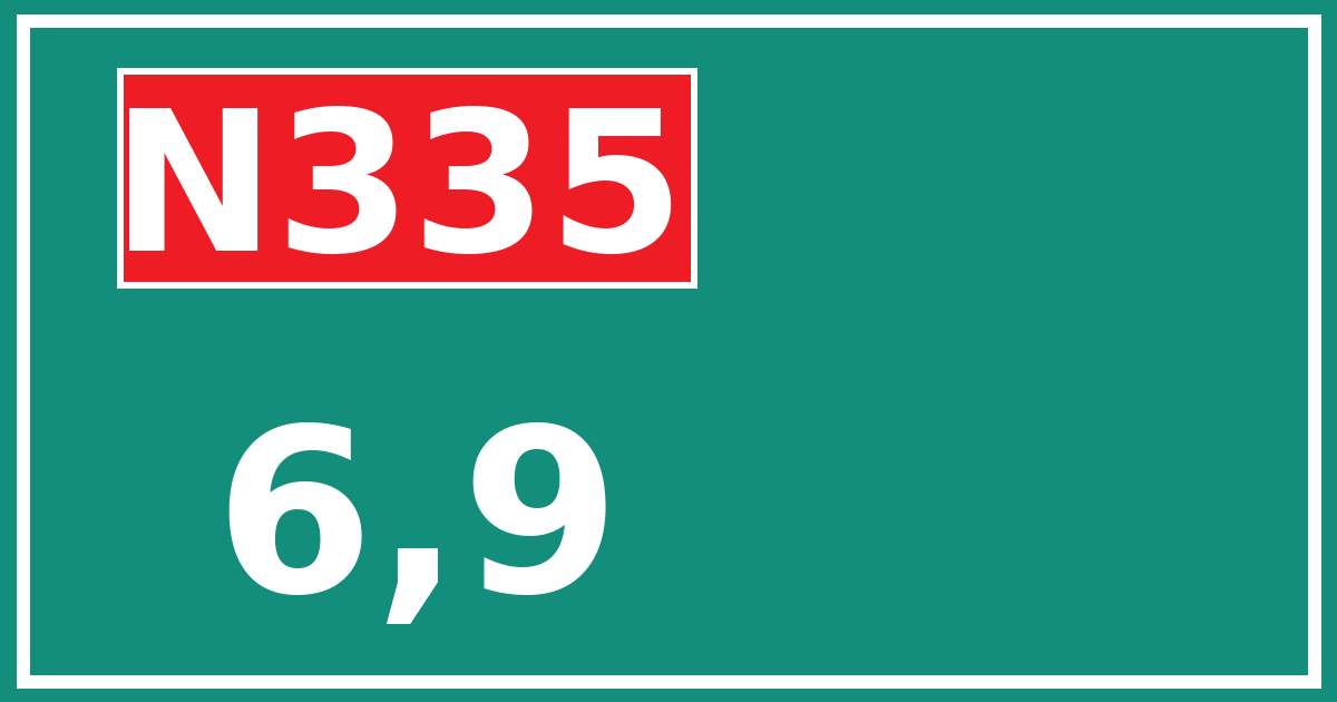 Hectometerbord N335 6,9